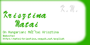 krisztina matai business card